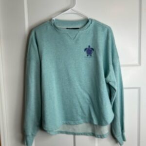Simply Southern Women’s Size XL Sweatshirt Green Turtle 933